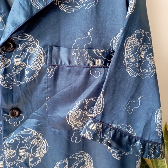 Navy Blue QiGong Silk Top - Picture 9 of 16